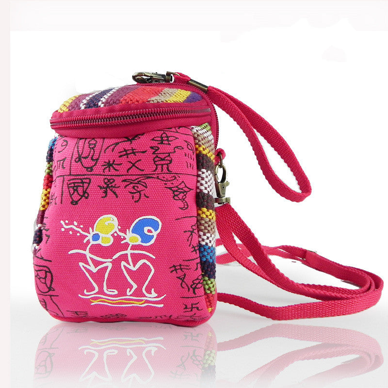 Yunnan Ethnic Single Shoulder Cross Body Handbag Multi-purpose