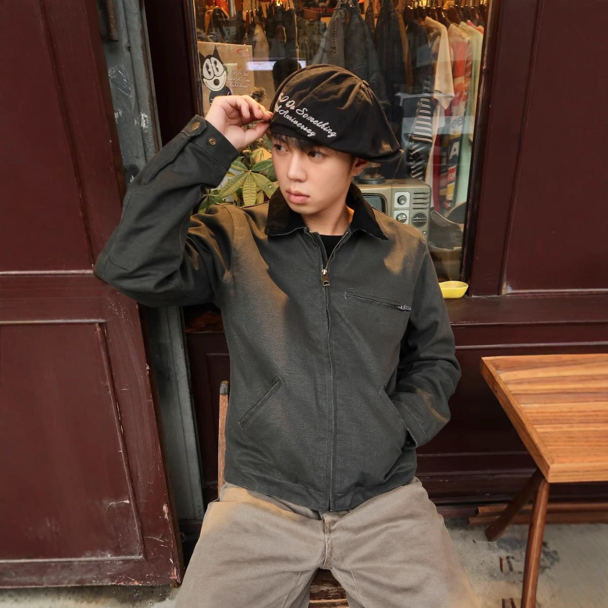 Tykk Pu Shuai Casual Japansk Detroit-jakke