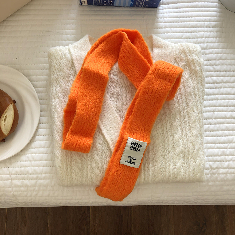 Casual Formal Wear Patch Letter Thin Scarf