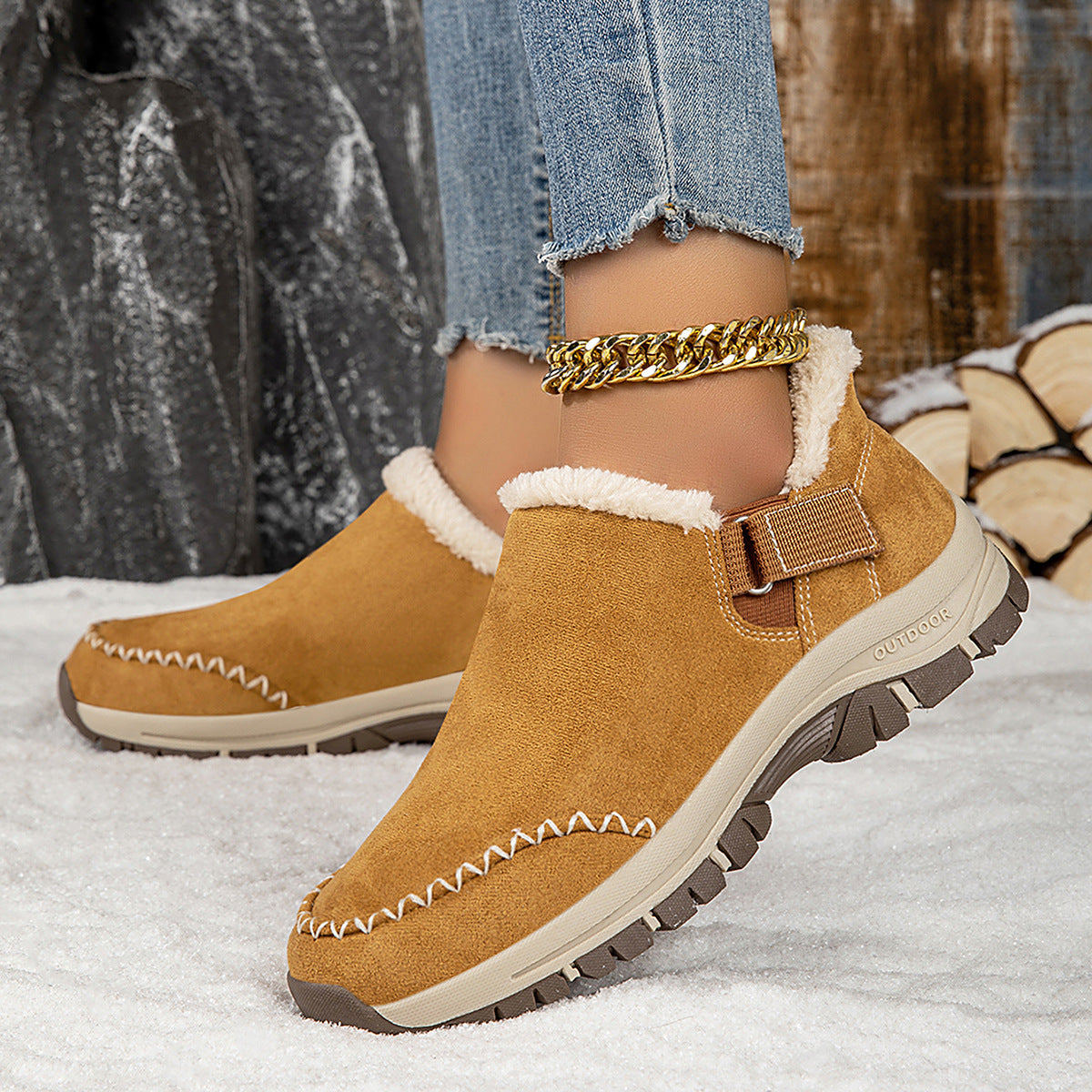 Women's Casual All-matching Home Warm Cotton-padded Shoes