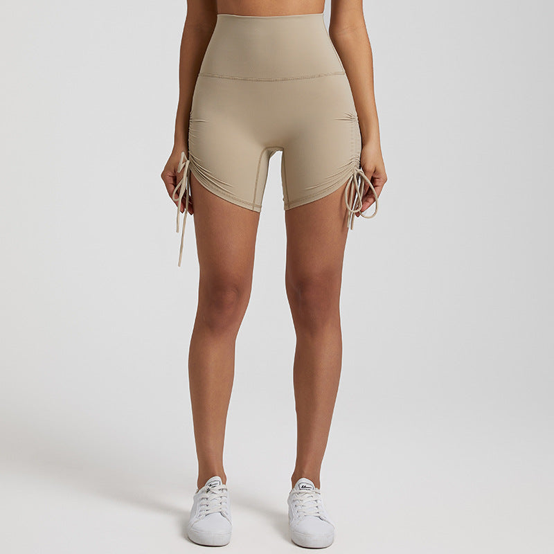 Sports Shorts Women's Drawstring Adjustable High Waist