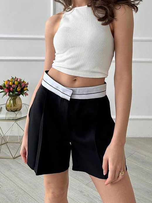 Women's Fashionable All-matching Stitching Shorts
