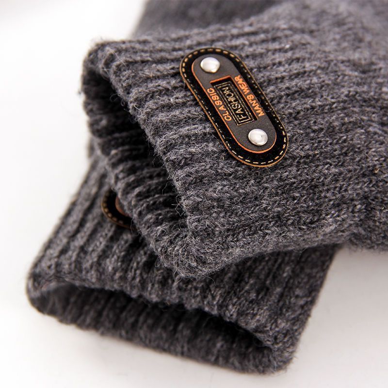 Men's Plus Size Double Layer Touch Screen Gloves