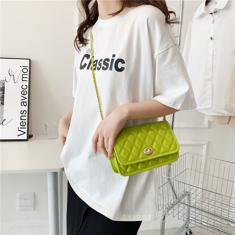 Women's Fashionable And Versatile Texture Shoulder Small Square Bag