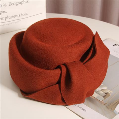 Wool Woolen Hat Fashion Bowknot Beret