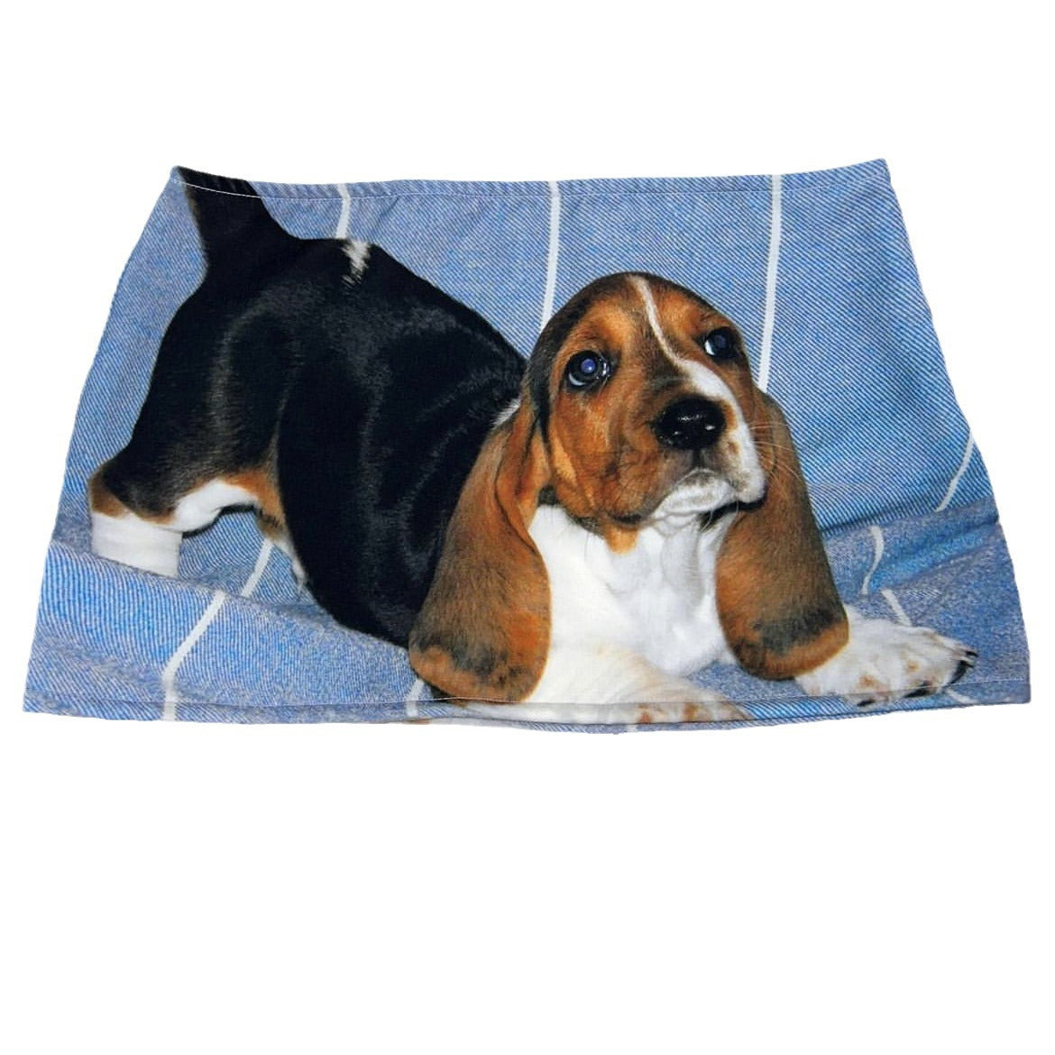 Retro Dog Digital Printed Low Waist Skirt