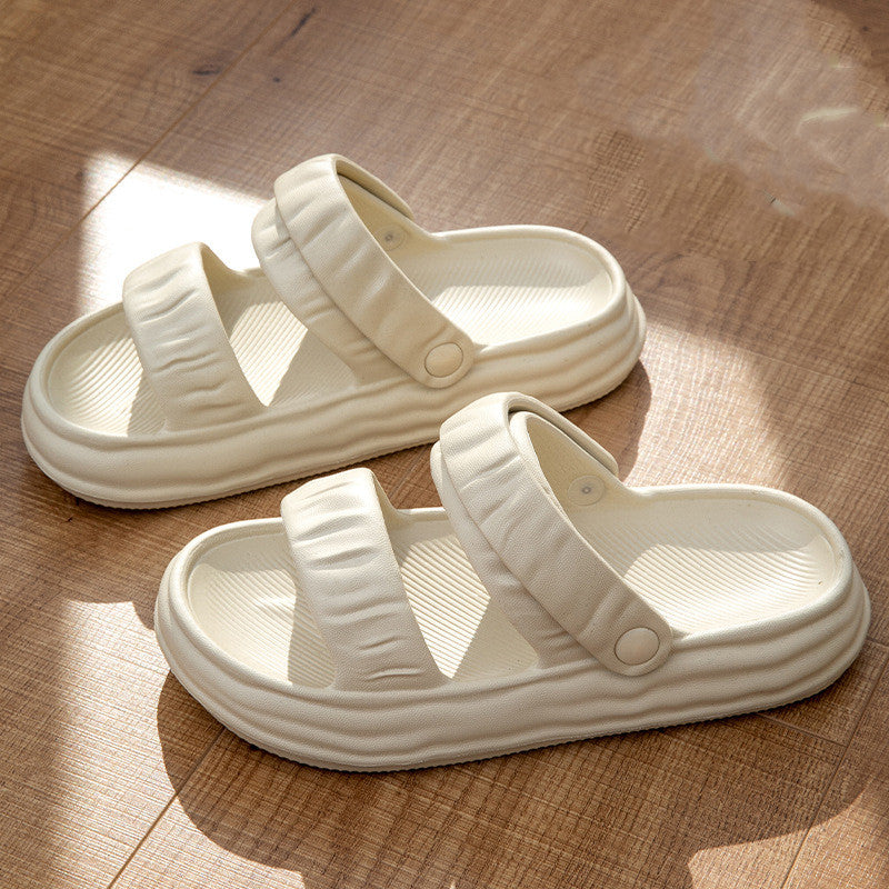 Women's Thick Sole Heightened Non-slip Breathable Slippers
