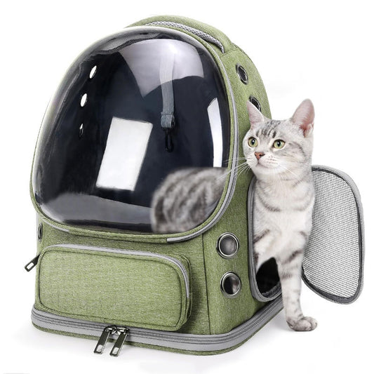 Portable Cat Backpack Transparent Space Capsule Backpack Dog Cat Diaper Bag