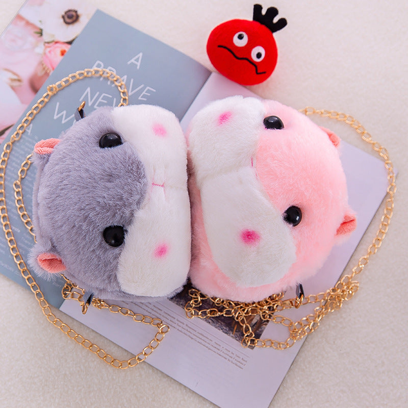 Hamster Backpack Plush One-shoulder Diagonal Chain Bag Children's Bag