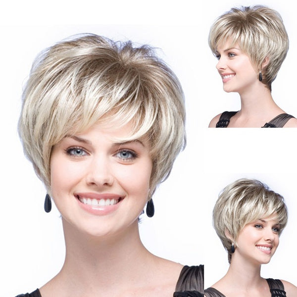 Grey Mom Wig Fashion Silver White