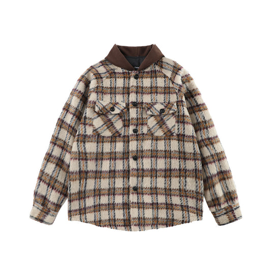 Colorblock Hood Jacket Coat For Men