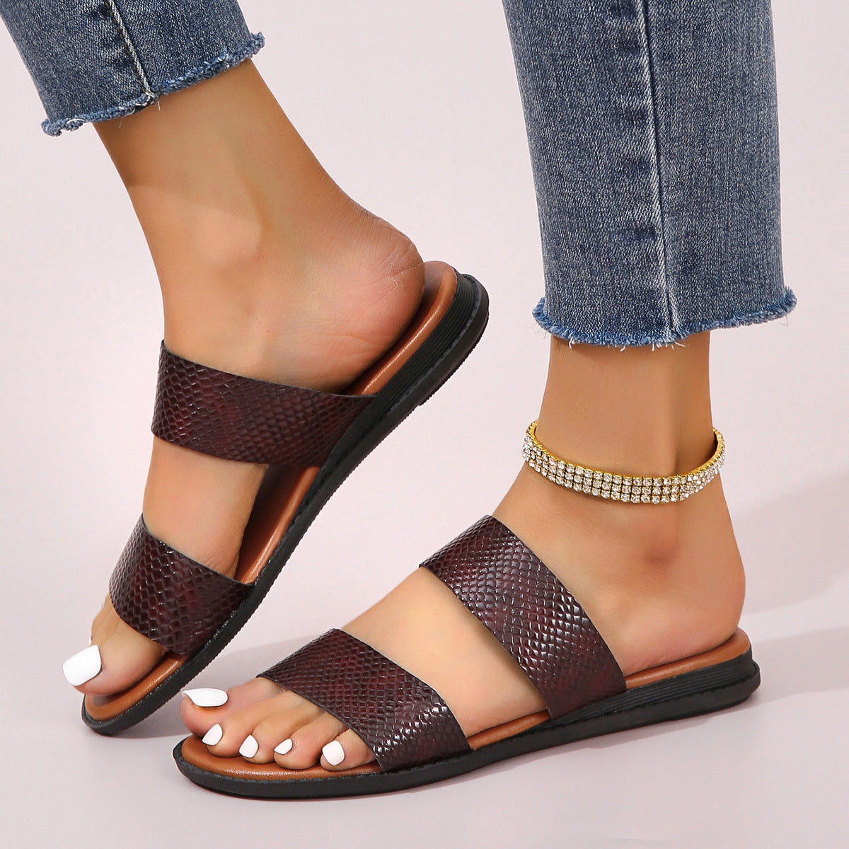 Women's Fashion Casual Serpentine Roman Shoes