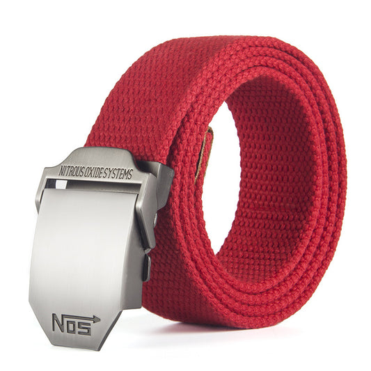 Thickened Outdoor Canvas Men's Leather  Casual Belt
