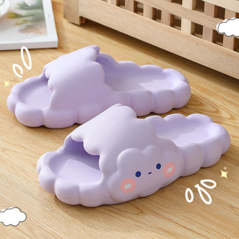 Summer Cartoon Indoor Home Thick Bottom Cloud Slippers