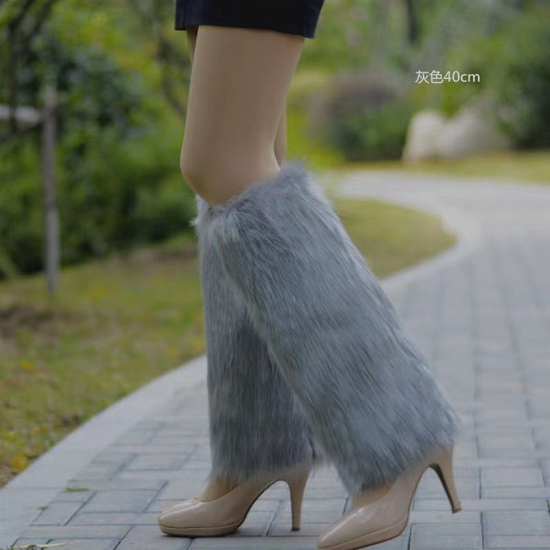 Fur Plush Thickened Warm Leg Niche Wear