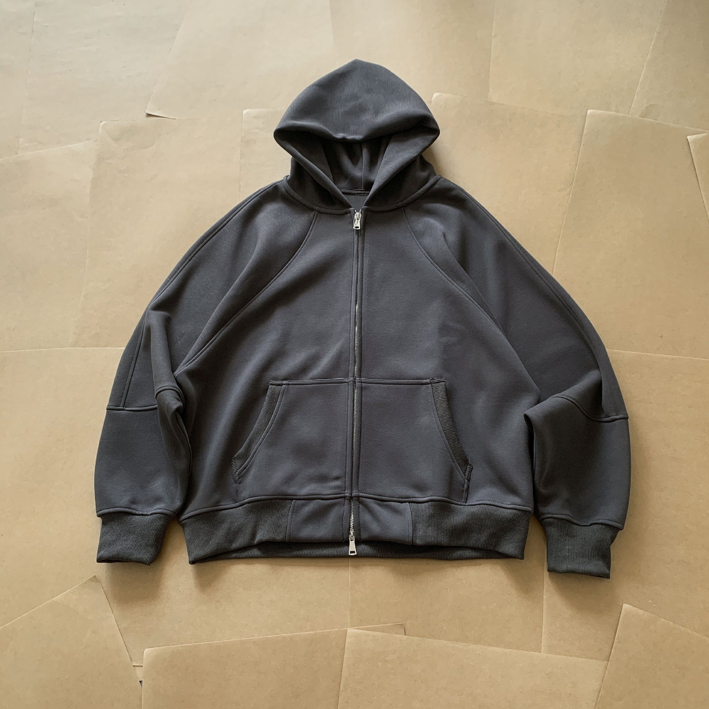 Loose Basic Solid Color Hoodie Coat