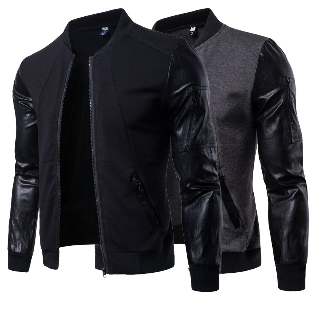 British Temperament Men Stand Up Collar Jacket