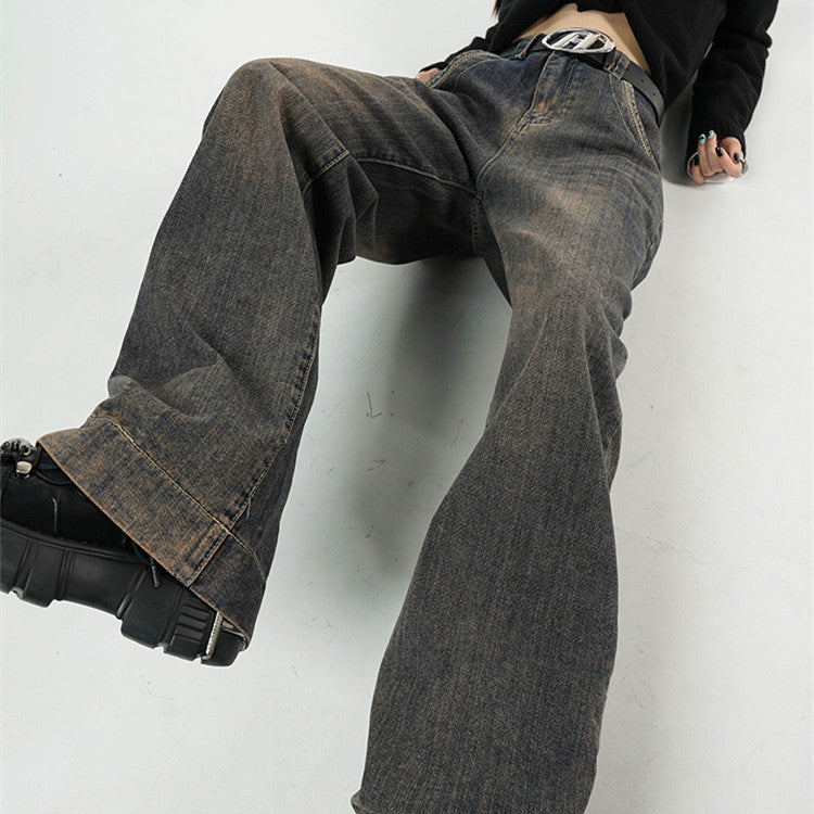 Women's Loose High Waist Skinny Straight Wide Pants
