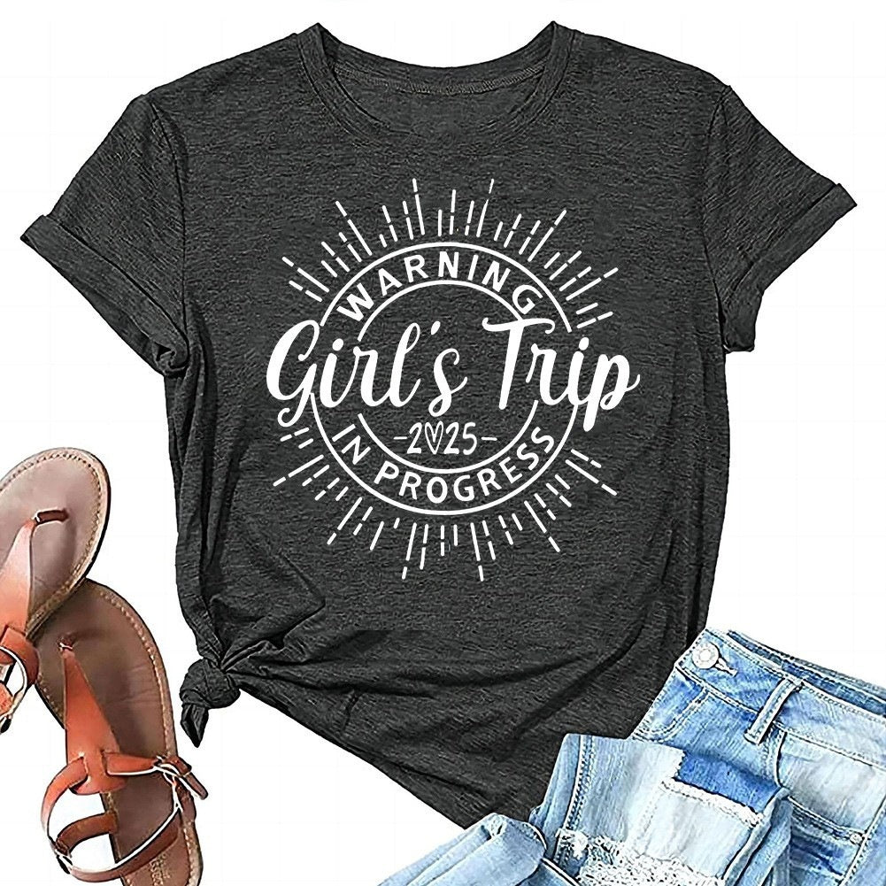 Womens Cotton T-Shirt With Printed Letters