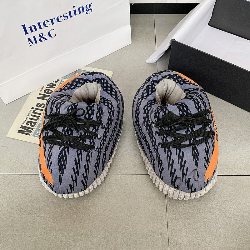 Large Size Cotton Slippers Fashion Cotton Boots Fat Home Bread Shoes