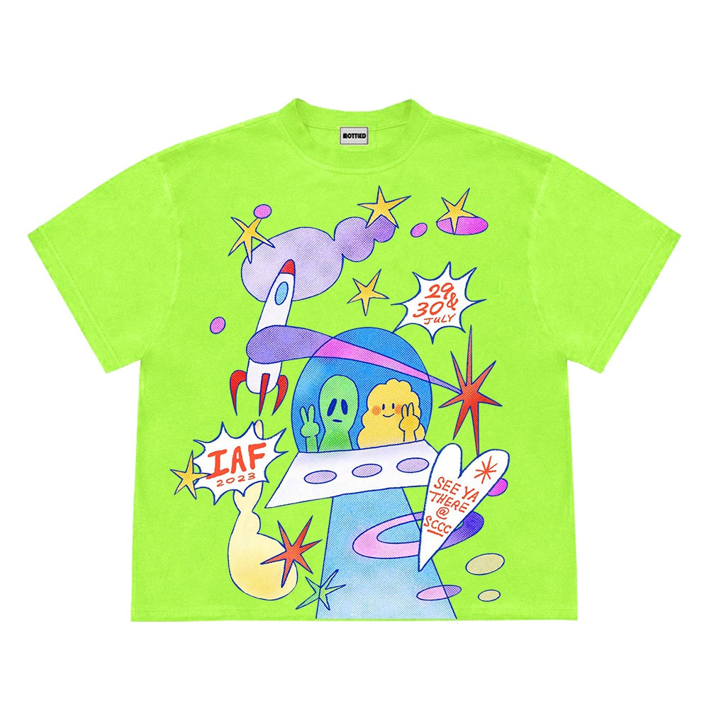 Ins Style Design Artistic Illustration UFO Niche Short Sleeve