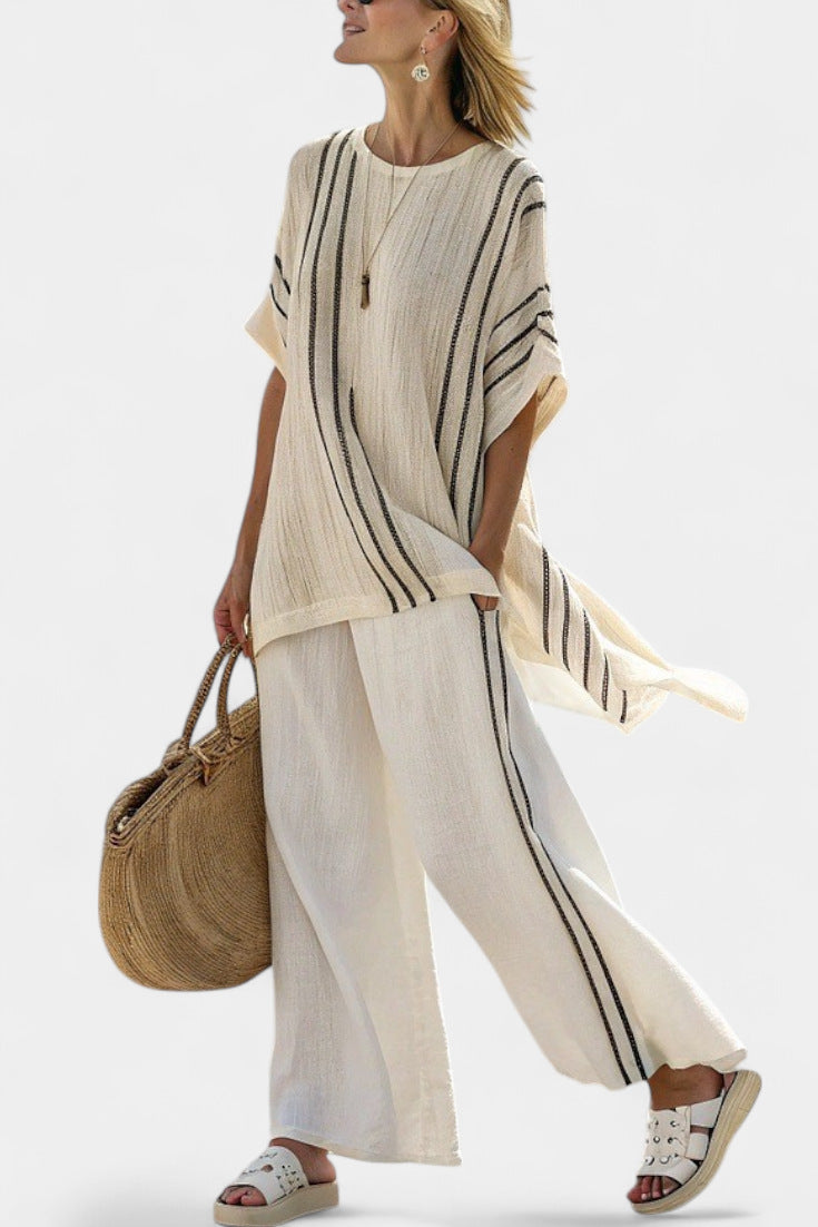 Plus-size Loose Casual Women's Beach Two-piece Set