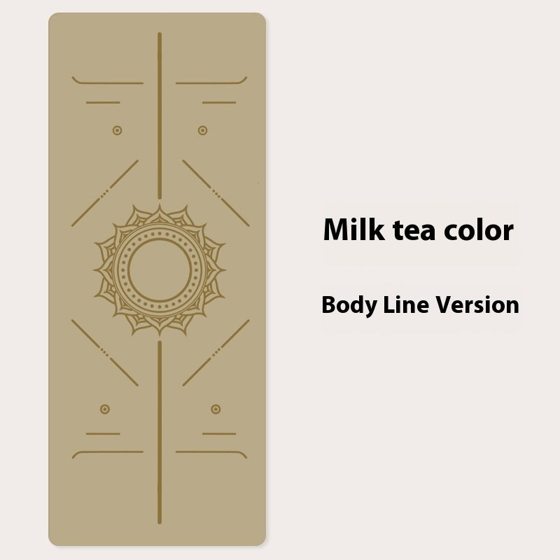 Pu Rubber Natural Rubber Non-slip Body Line Fitness Yoga Mat