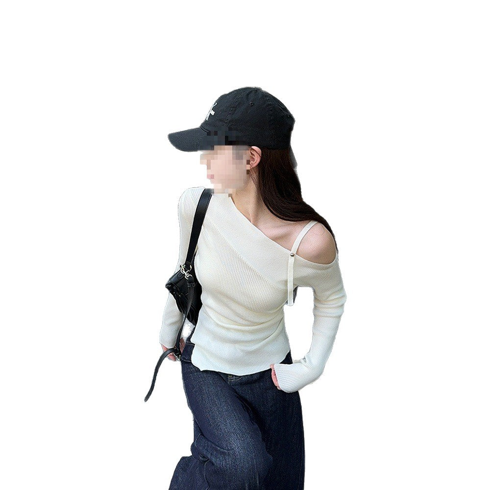 Elegant Slim Fit Slimming Slit Irregular Long Sleeve