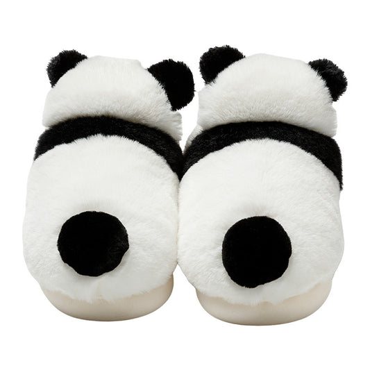 Winter Three-dimensional Panda Fleece-lined Thickened Cotton Slippers