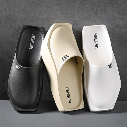 Niche Toe Cap Slipper Men's Casual Platform