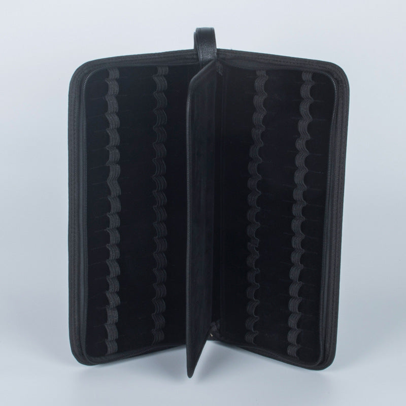 Ball Pen Large PU Leather 36 Fountain Pens Pencil Case Storage