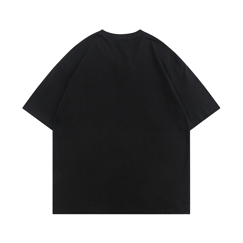 Men's Street Hip Hop Basic Round Neck Half Short Sleeve