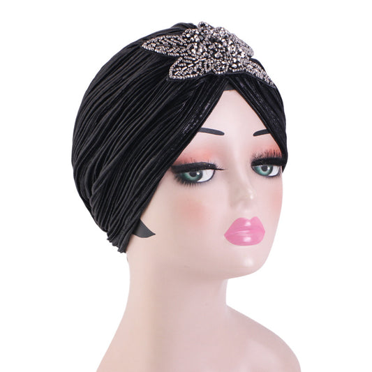 Women's Casual Pleated Ethnic Fabric Headscarf
