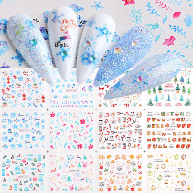 Cartoon Animal Nail Beauty Water Printing Stickers