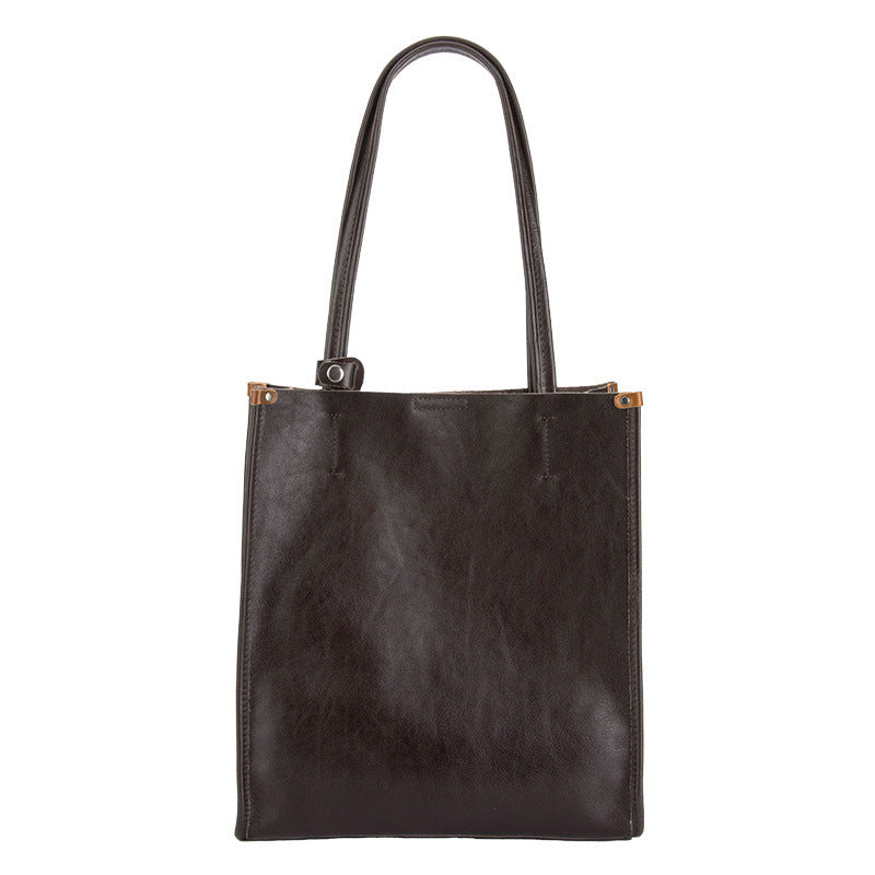 Large Capacity Totes Genuine Leather City Commuter Shoulder Bag