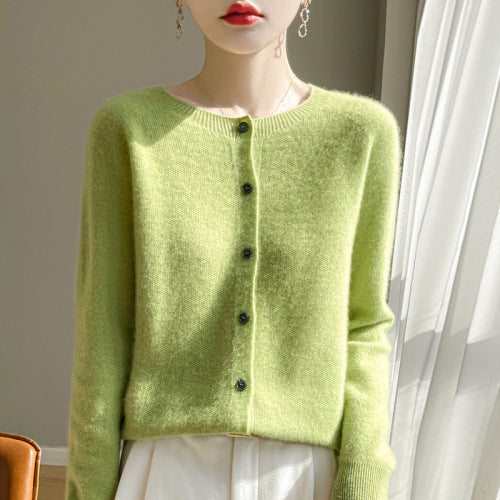 Cardigan Plus Size Coat Loose Round Neck Sweater