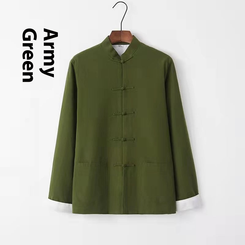 Chinese Style Coat Hanfu Lay Buddhist Clothes Kung Fu Shirt