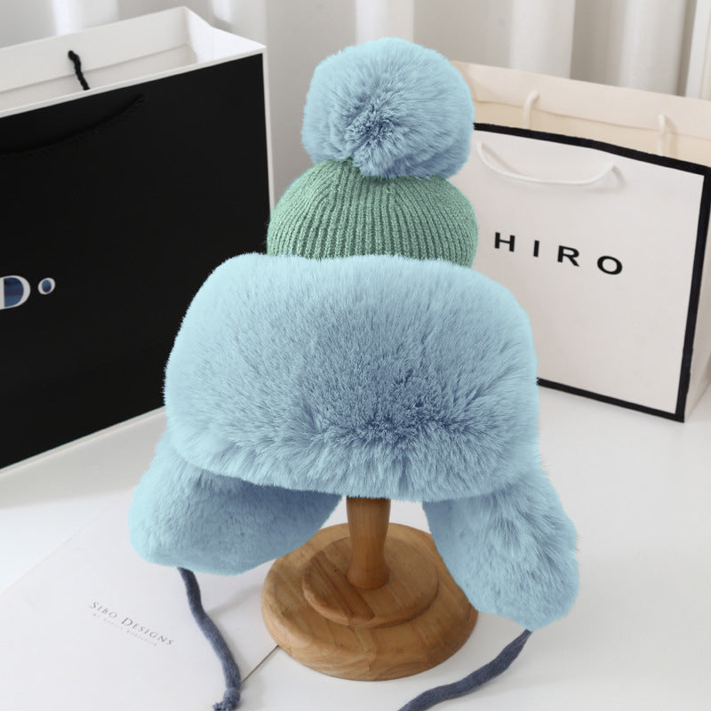Thickened Cold Proof Plush Hat Lady