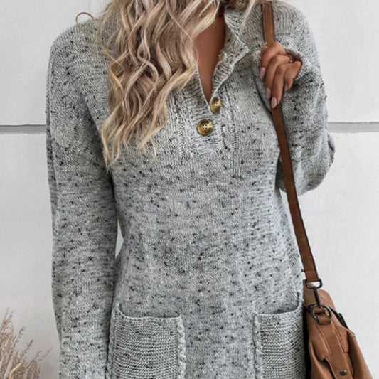 Sweater Women's Long Sleeve Long Dress Pocket Autumn And Winter