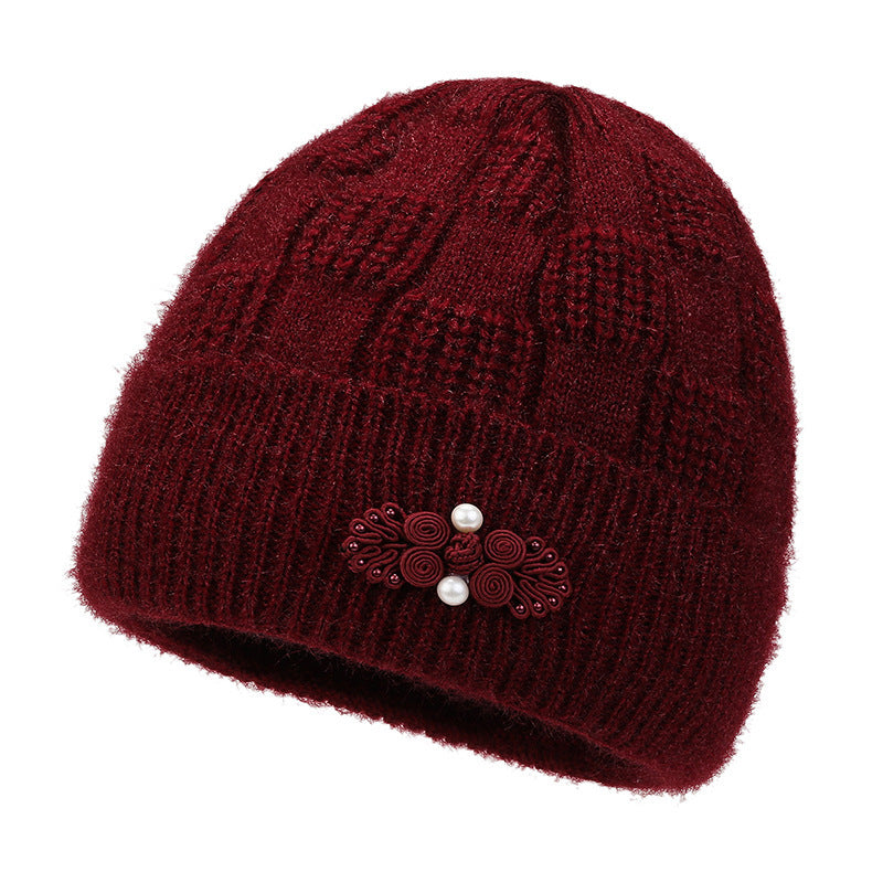 New Fleece Lined Padded Warm Keeping Woolen Cap
