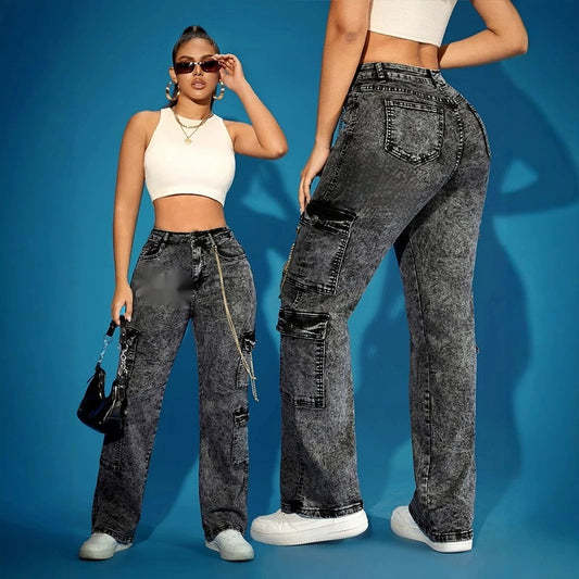 Fashion High Elasticity Multi-pocket Cargo Pants
