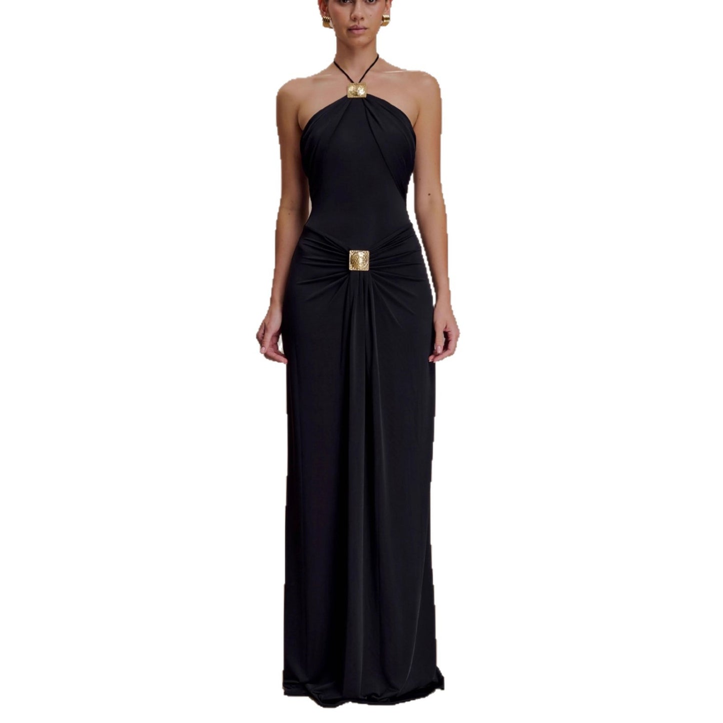 Womens Stylish Sexy Halter-neck Figure-hugging Dress