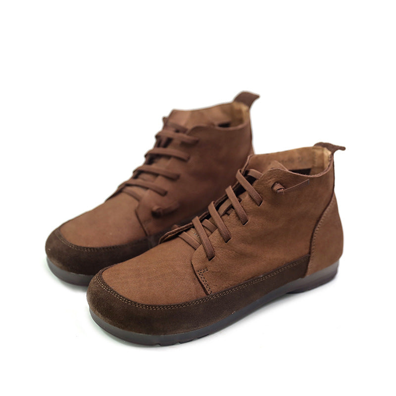 Cowhide Color Blocking Without Tie Up