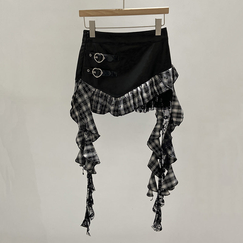Women's French-style Irregular Ruffled Skirt