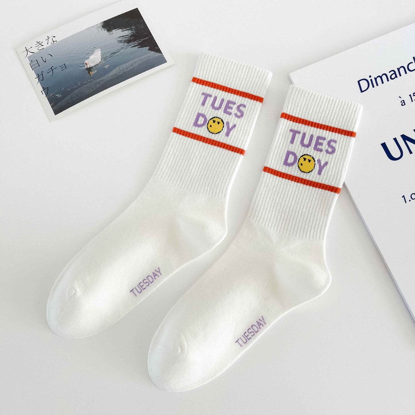 Ins Tide College Style Long Tube Sports Socks Outer Wear