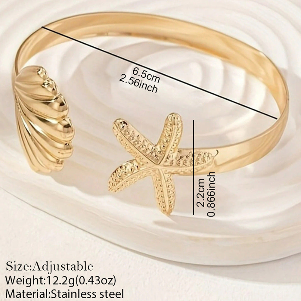 Elegant personligt armbånd i rustfrit stål i strandresort-stil