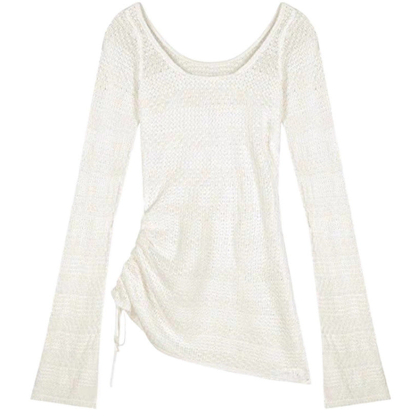 Løstsiddende Strikket Off-shoulder Top til Kvinder