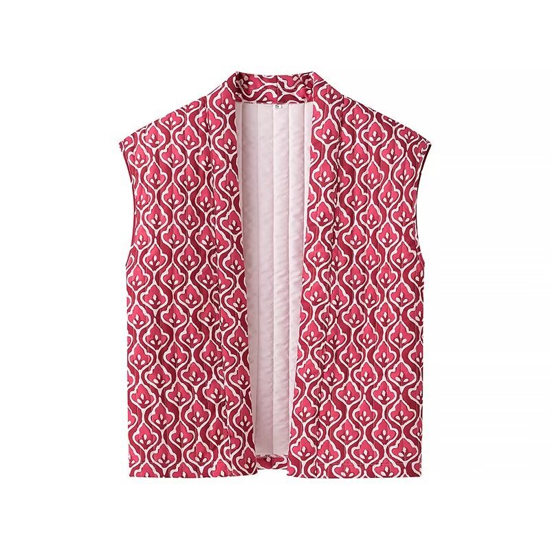 Fashion Camisole Printed Quilted Vest