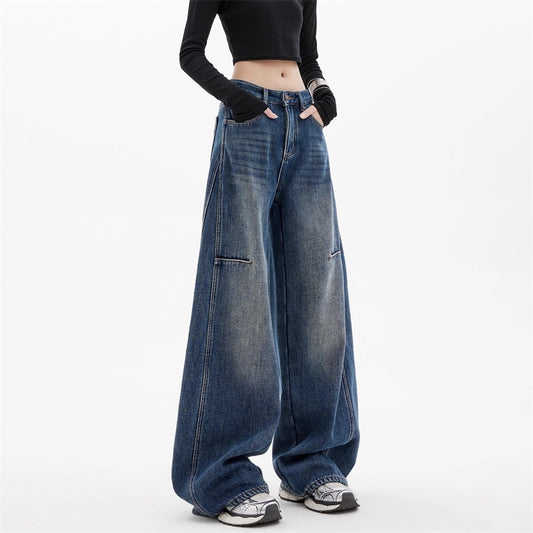 Loose Floor-length Wide-leg Pants With A Scythe Design