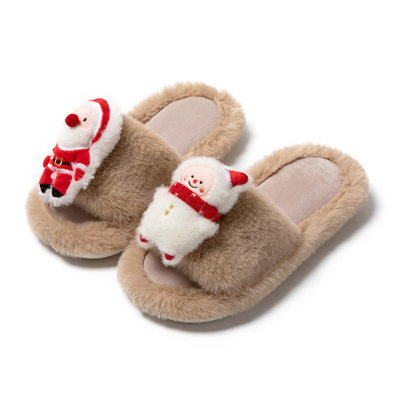 Santa Claus Opens Cotton Slippers Rooms And Women